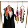 Simulation Silk Small Square Scarf Silk Scarf Women's Hangzhou Neck Protection Jewelry Neck Circumference Silk with Shirt Thin Scarf