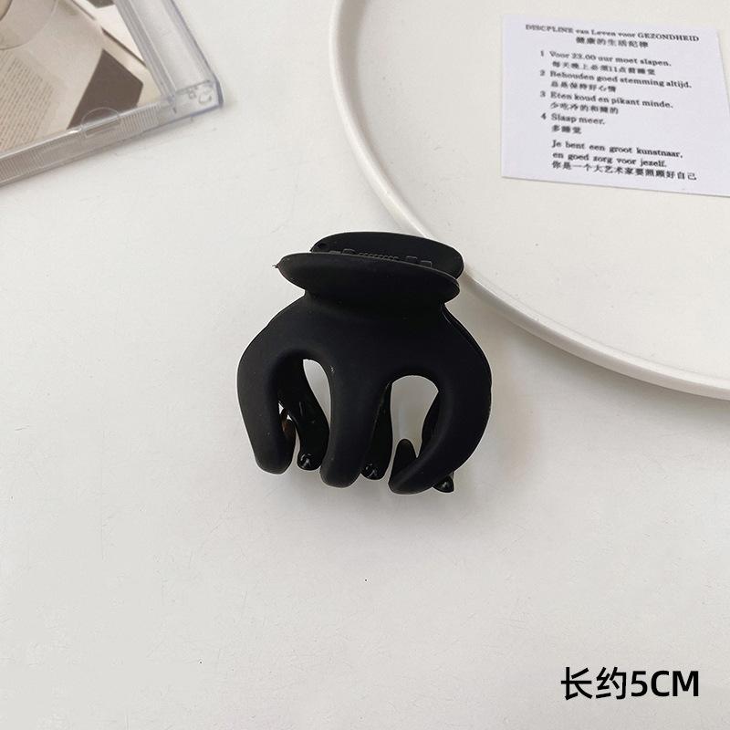 Massive schwarze matte große Haarklammern aus Acryl, Haarnadeln, Hai-Clip, Haarspange, Krabben-Haarspangen, Kopfbedeckung für Frauen, Haar-Accessoires