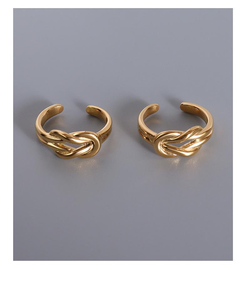 Marka French Niche Love Knot Ring In 18K Gold Titanium Steel A198