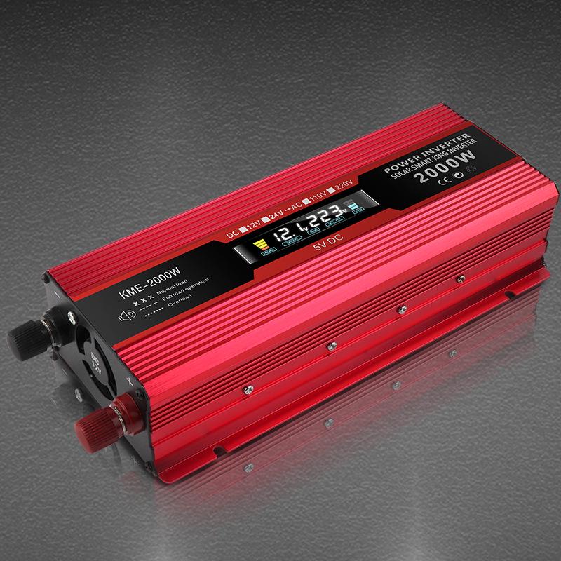 Little Genius 2000W Car Inverter 12V to 110V/220V with LCD Display