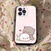 Cartoon Cute Cats Phone Case For Iphone 17 16 15 16e 14 13 12 11 Pro Max Plus Case Cover Coque