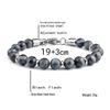 Stainless Steel Men's Adjustable 8mm Tiger Eye Bead Bracelet