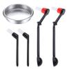 Coffee Machine Brush Cleaner 4Pieces Coffee Machine Brush with 58mm Stainless Steel Back Flush Insert Metal Blind Filter