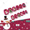24 Pezzi Unghie Finte Serie Natale 3 Modelli Manicure Regalo per Bambino Pre-applicate Neve Finta DIY Arte Decorazione.