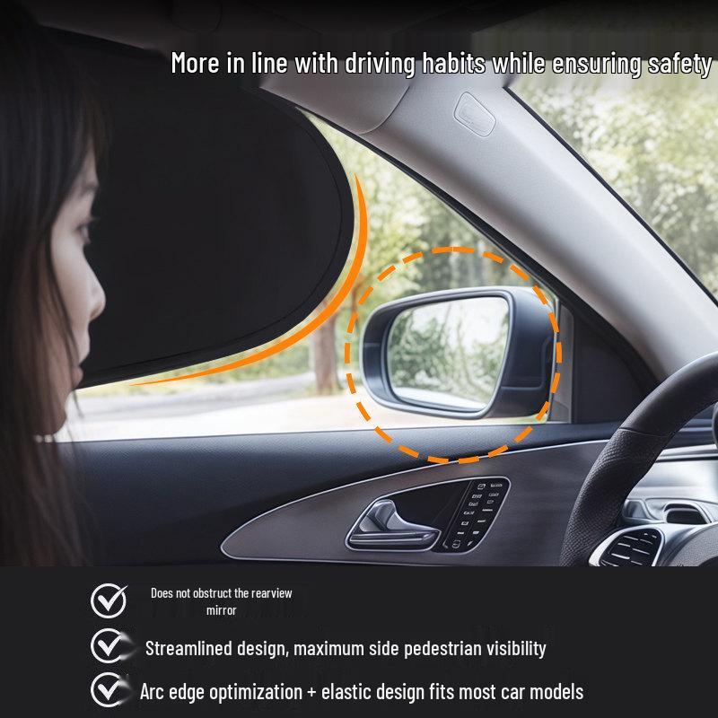 Car Side Window Sunshade Curtain - Interior Sun Protection & Privacy for Babies