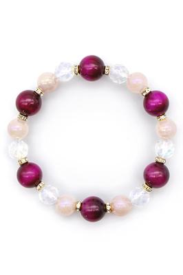 Power Stone Love Marriage Onmyo Keiya Natural Pink Tiger Rose Good Love Fulfillment Made In Lisha [Liisha] Bracelet, Luck, Hunting, Affair, Pathist,