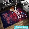 Custom Name Rug Rockets Team Art Area Rug Suitable for Indoor And Outdoor,Carpets for Homes, Offices,Living Rooms,Home Decor,Christmas Gift