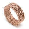 Fashion Jewelry Non Fading Light Luxury Silk and Satin Mesh Geometric Wide Face Variable Shape  Ring for Womon 2025