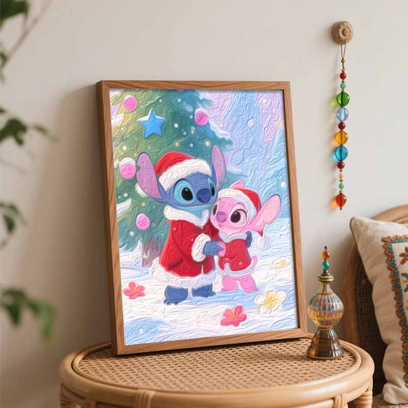 Disney Christmas Oil Painting Hand Painting Coloring Painting Handmade Diy Home Decoration Gift