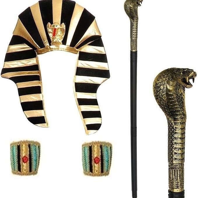 Ägyptisches Königinnen Kostüm Set Mit Handgefertigten Polyester Accessoires Für Halloween Cosplay Erwachsene