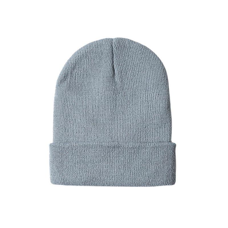 

В’язана шапка-біні унісекс для чоловіків, жінок, тепла шапка, довга в’язана шапка-біні, еластична тепла мішкувата шапка, однотонна