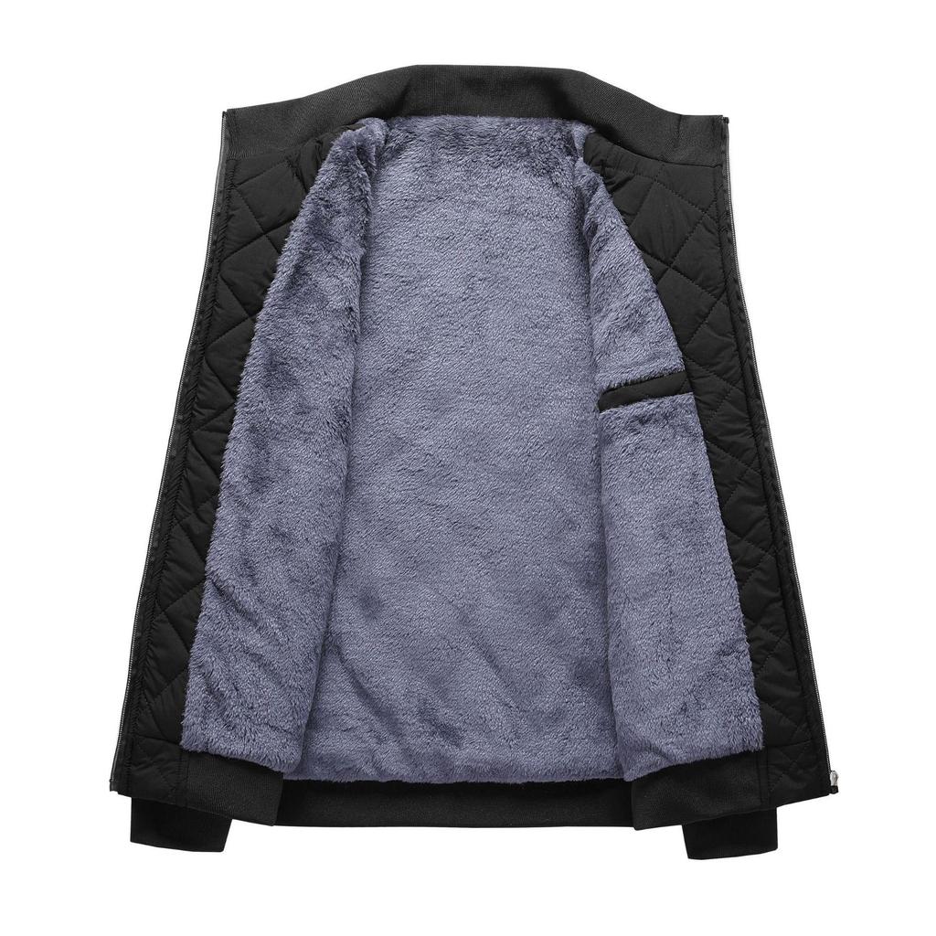 Men's Thick Warm Bomber Jacket Coats Autumn Winter Fleece Lined Casual Jacket for Men Slim Fit Winter Clothing Parkas 5XL