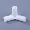 10 Pièces 12Mm Connecteur de Tuyau en Plastique Blanc Raccord de Joint Fixe pour Étagère Tente Bricolage Té Quatre Voies Droit Coude Crochet de Garde-robe Joint
