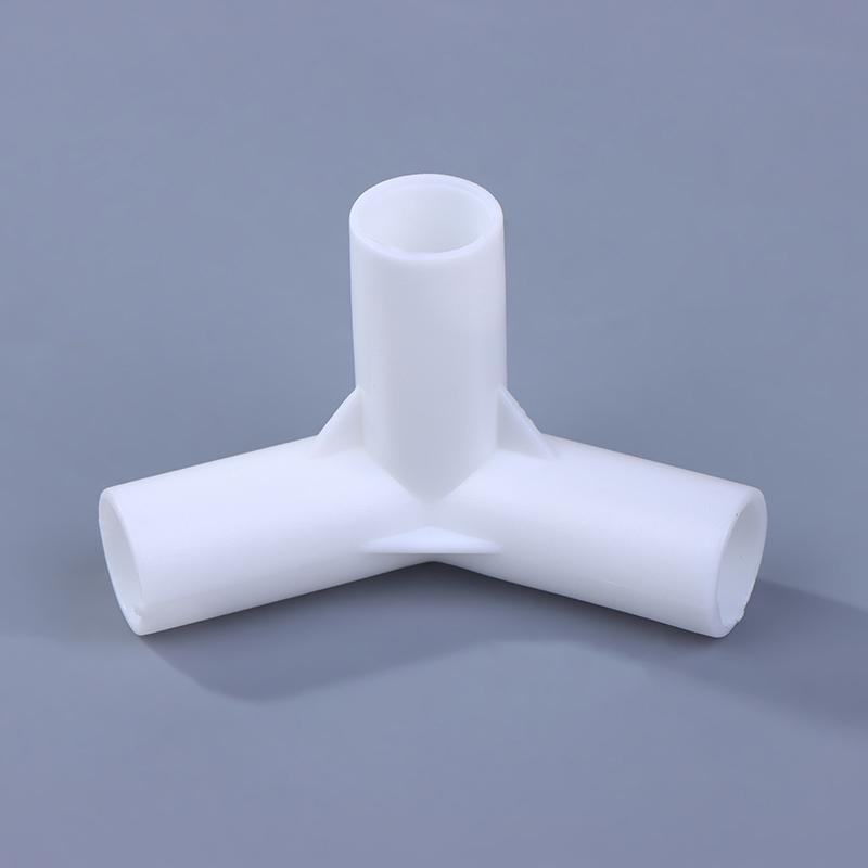 10 Pièces 12Mm Connecteur de Tuyau en Plastique Blanc Raccord de Joint Fixe pour Étagère Tente Bricolage Té Quatre Voies Droit Coude Crochet de Garde-robe Joint