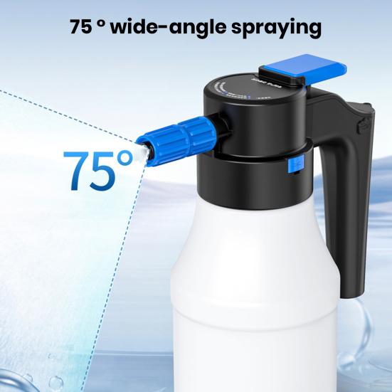 1.5L Electric Foam Sprayer High Pressure Car Wash Water Can 30min Continue Using