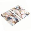 Glass Kitchen Cutting Boards with Graphic Geometry Pattern 2x30x52 Cm