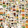 50 Cats Stacked with Joy Animal Graffiti Stickers Party Decoration Guitar Notebook Suitcase DIY Waterproof