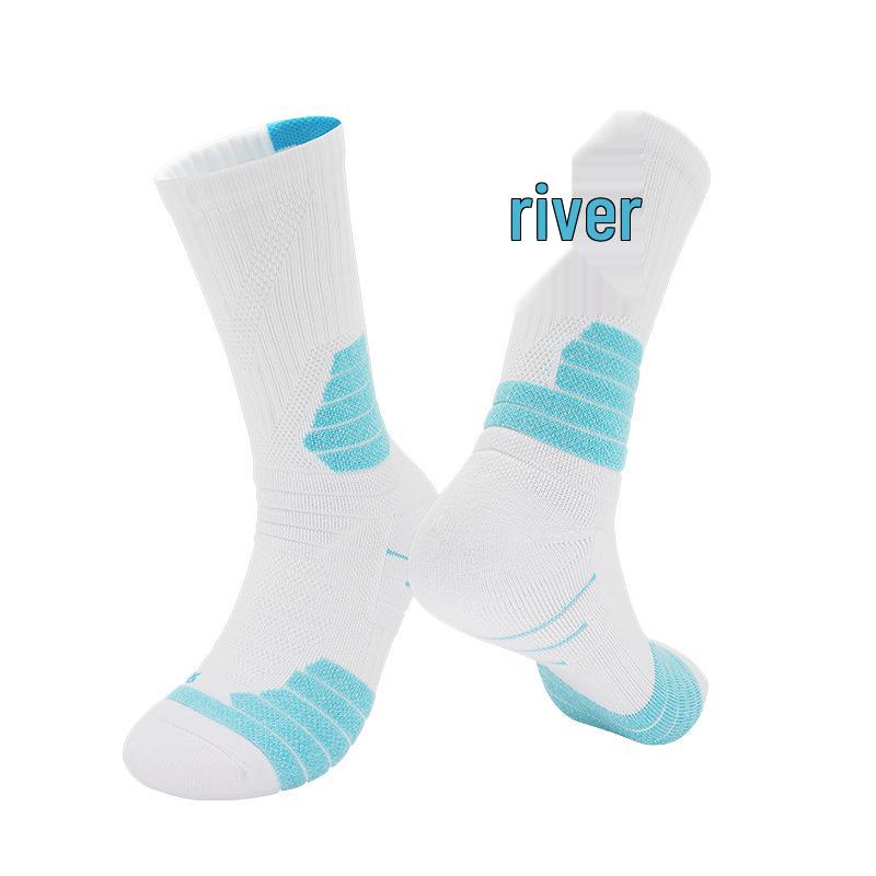 Unisex Summer Outdoor Sports Socks, Sweat-Wicking, Breathable, Mid-Calf, Ideal for Cycling and Basketball.