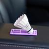 huaqianguhh Rotating Car Badminton Ornament with Swivel Mechanism, Shuttlecock Dashboard Decoration for Interior, Gift Sports Lovers
