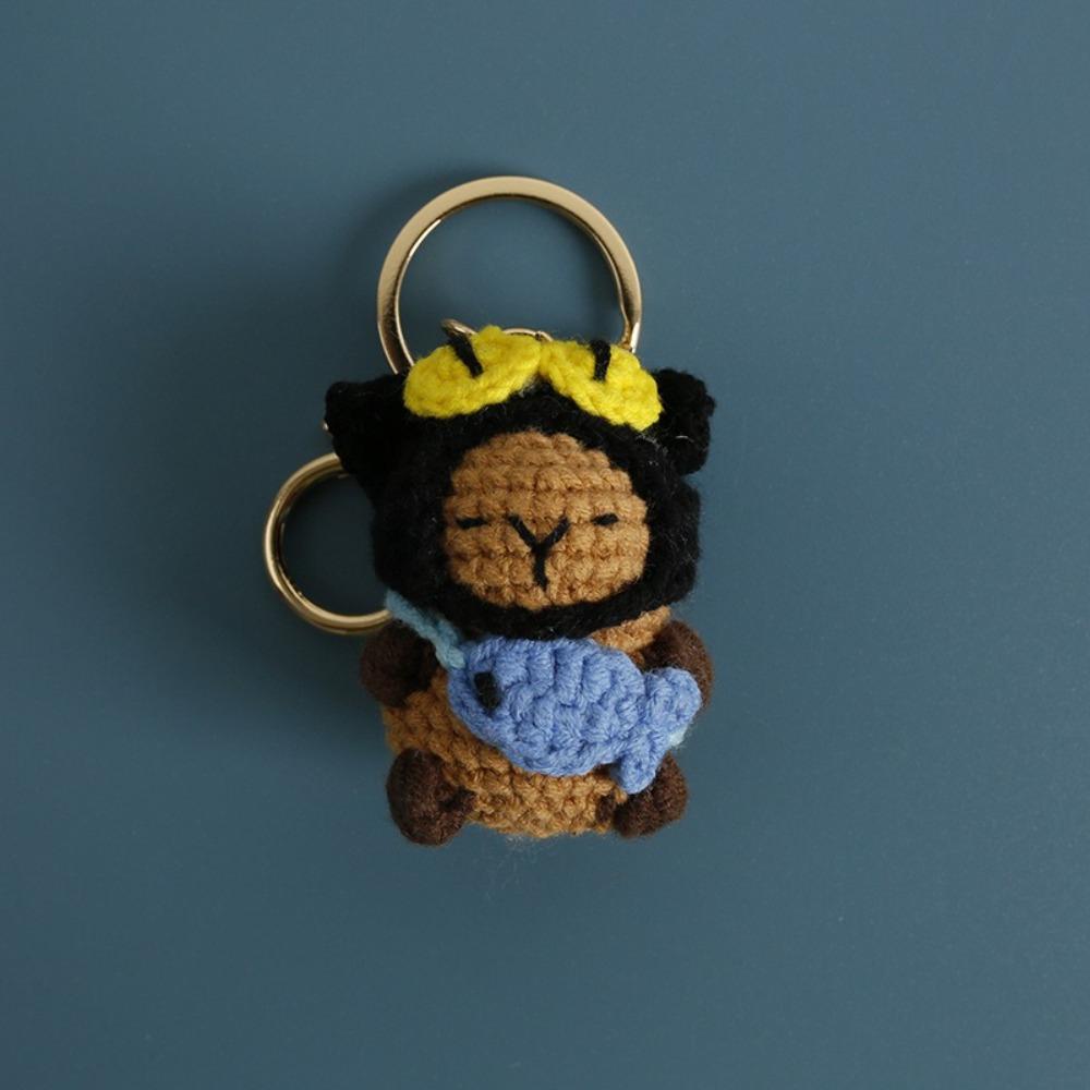 Capybara Doll Capybara Keychains Knitted Bag Pendant New Cartoon Pendant  Kids Toys