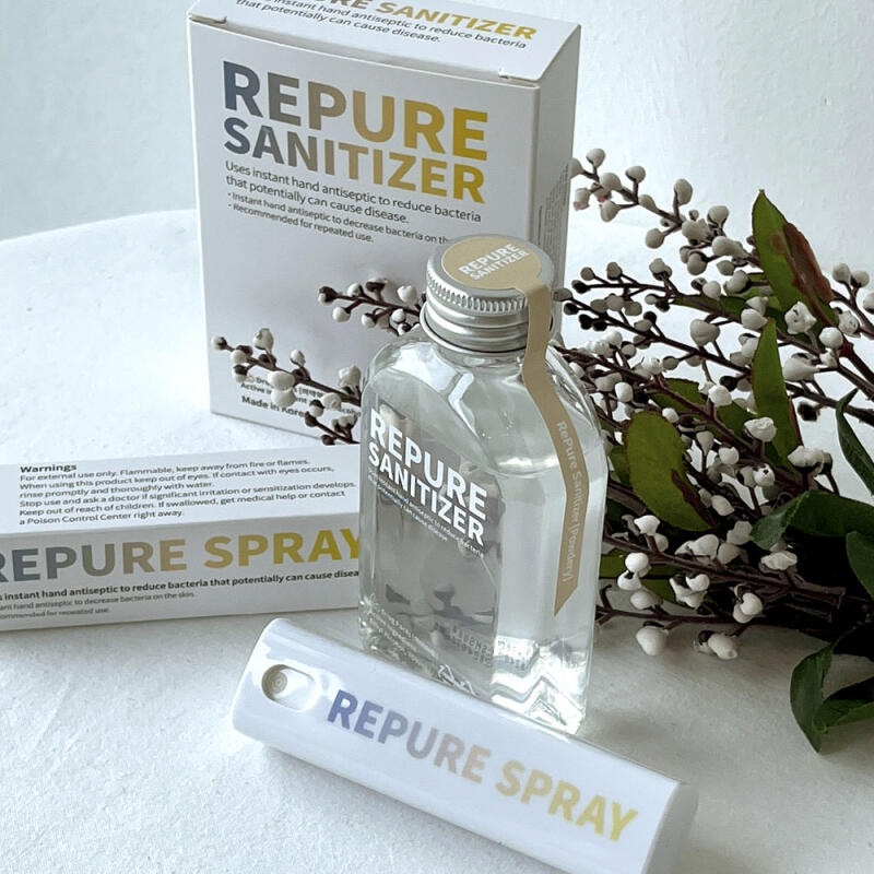 RePure Sanitizer Set (Powdery Set) Basic configuration + additional spray (black)