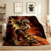 Dragon Family Flannel Blanket Throw Blanket Soft Warm Sofa Bed Camping Home Decor Unique Christmas Gift Cs92234