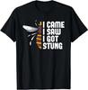 Funny Beekeeper T-Shirt I Came I Saw I Got Stung Bees Beekeeping Gift Tee Unisex