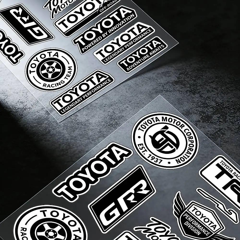 FOR TOYOTA TRO GR High Visibility Reflective Waterproof Decal Scratch Hide Sticker Fit Car Motorcycle Helmet Refrigerator