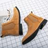Autumn and winter solid color Chelsea men's boots British fashion large size matte surface foot cover short leather shoes