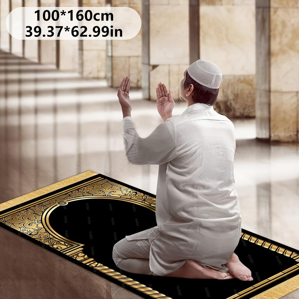 VIKAMA Více stylů islámský modlitební kobereček Polyester Přenosný muslimský Salah rohož Ramadan Dárek Květinový oblouk Domácí dekorace Modlitební koberec