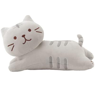 FukuFukuNyanko Petting Mini Cushion Plush Soft and Cute Soothing Hapins FukuFukuNyanko Toy, 26cm, Lap-sized, Squishy, Cat, Gift, (Saba-ta)