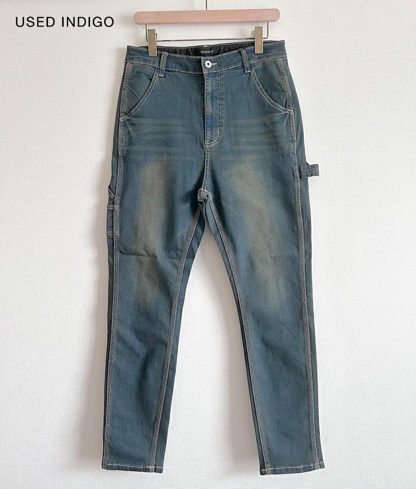 BEATJIVE Used Sarouel Painter Vintage Skinny Work Winter Used 9213-2030 (Size 4, Indigo) Pants, Pants, Denim, Finish, Stretch, Pants, Spring, Summer,