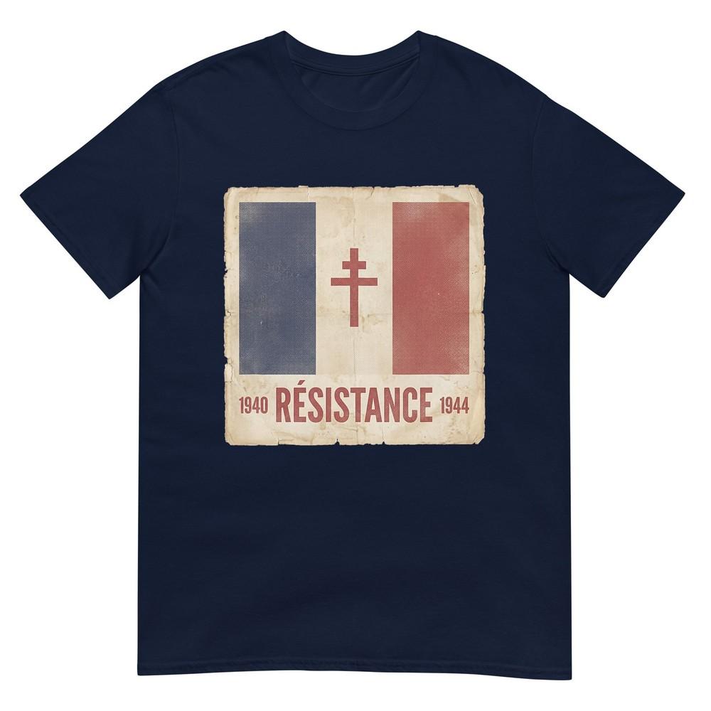 Rsistance Free France Flag With Cross Of Lorraine 19401944 Tshirt S