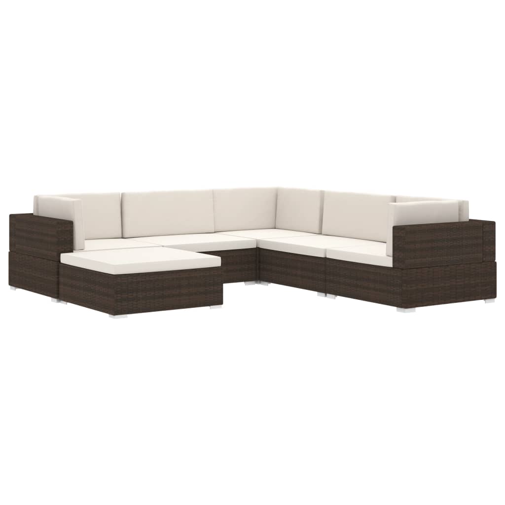 Modular Sofa Corner Unit 1 Pc + Cushions Grey Poly Rattan