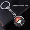 Naruto Sharingan Time Gem Silver Keychain Ornament