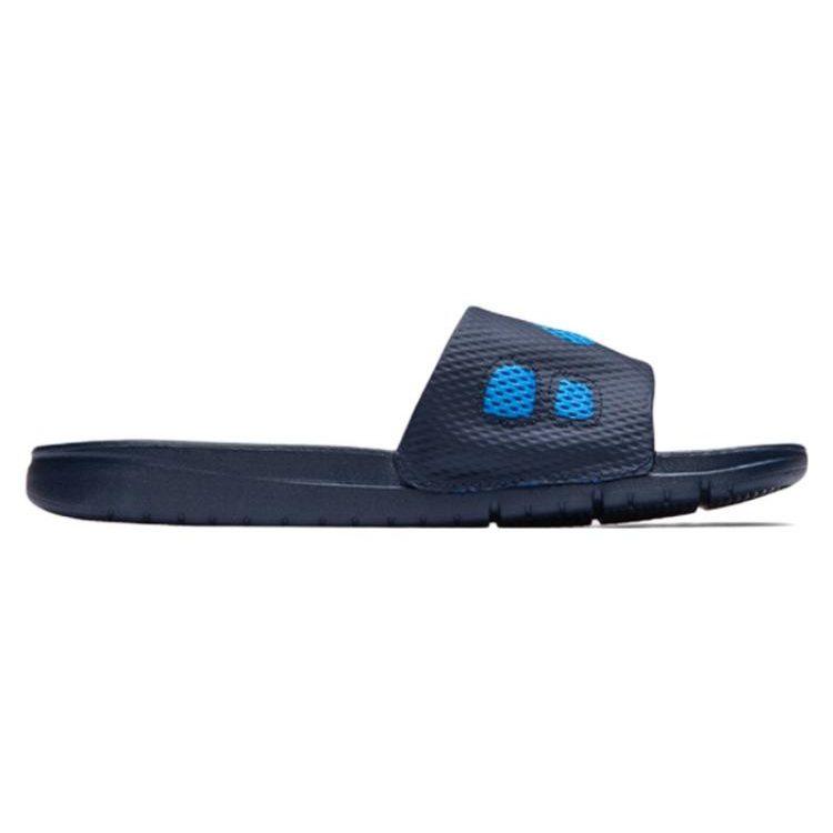 Nike Benassi Solarsoft Slide Sports Slippers Black Blue 431884-440
