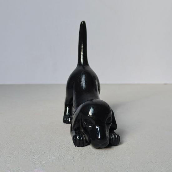 Dog Stretching Ring Holder Cute Dachshund Dog Tail Ring Organizer Resin Puppy Jewelry Holder for Desk Bedroom Decor Gift for Dog Lovers