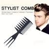 Slicked-back Comb 3 In 1 Fishbone Shaped Hair Extensions Detangling Styling Coloring Comb For Salon Barber Use