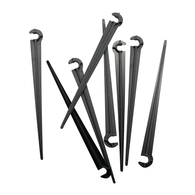 1/4 Inch Hose Bracket Garden Drip Hose "C" Shape Fixed Stems Holder Garden Irrigation Pipe Inserting Ground 50 Pcs