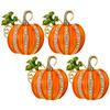 4 Pcs Napkin Buckle Banquet Rings Decorative Party Decorations Decorate Pumpkin Halloween Orange Tissue For Table Decors