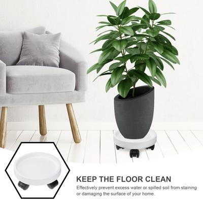 1pc Thickened Tray Flat Edge Plant Pot Saucer Water Resistant Home Gardening Flowerpot Base Tray Flowerpot Accessory