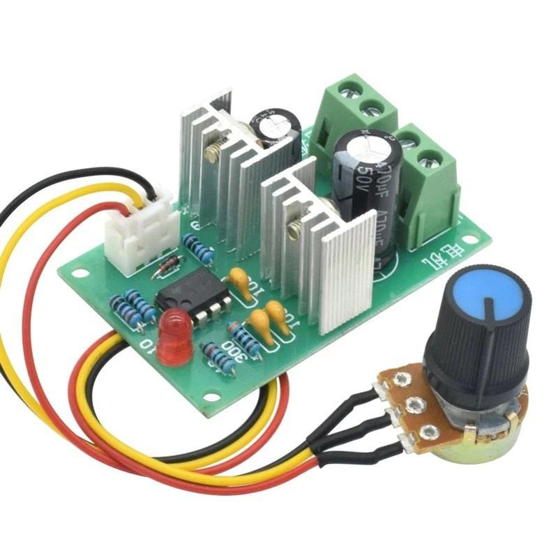 

Pwm Dc Motor Speed Controller Switch Adjustable Drive Module Input 3A Dc12-36V 1Pc