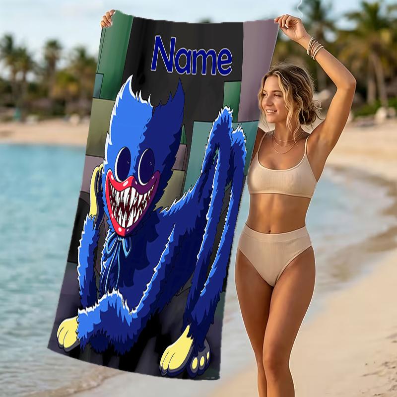 Customizable personalized beach towels Poppy Playtime themed designs.Suitable for the beach, yoga, sports;ideal as beach accessories