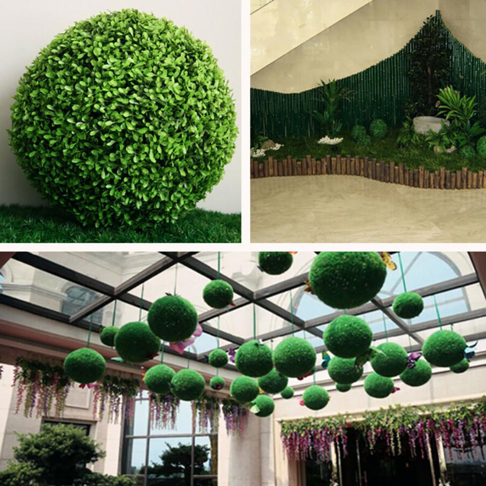 Round Artificial Plant Ball Simulation Leave Grass Ball Hanging DIY Decortion For Home Office Private Homes Restaurants Schools