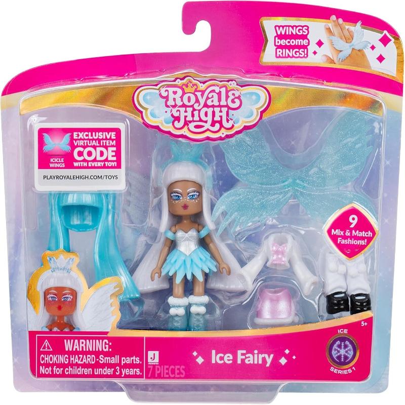 Figurine de mode Fée du Feu Royale High 3" - 1 Figurine avec 9 Accessoires de Mode - Code d'Article Virtuel Inclus - Collection Série 1
