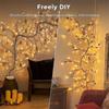 1PCS 96Leds Outdoor USB Tree and Vine Light 8 Mode Indoor Christmas Fireplace Atmosphere Light Room Wall Decoration Nightlights