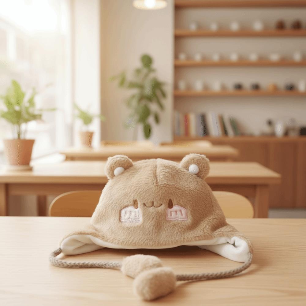 Winter Newborn Bonnet Hats Soft Boys Girls Beanie Cap Cute Baby Bear Hats Toddler