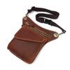 Echtleder Herren Hüfttasche Multifunktional Outdoor Taktische Beintasche Auf Lager, Handy Kopfabdeckung Schicht Leder Trendige Herren Tasche