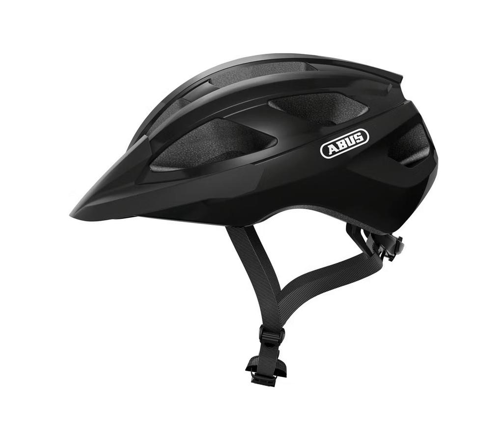 Kask Rowerowy Z Daszkiem Abus Macator Velvet Black Regulowany