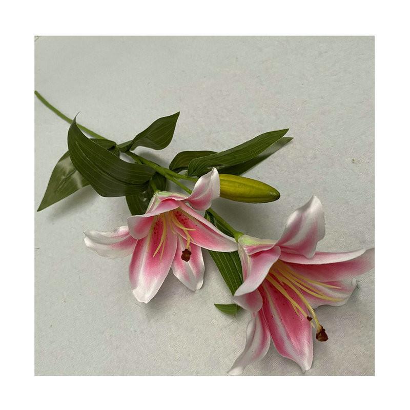 Cloth Realistic 3d Artificial Lilies Fake Flowers For Wedding Decor Home Props